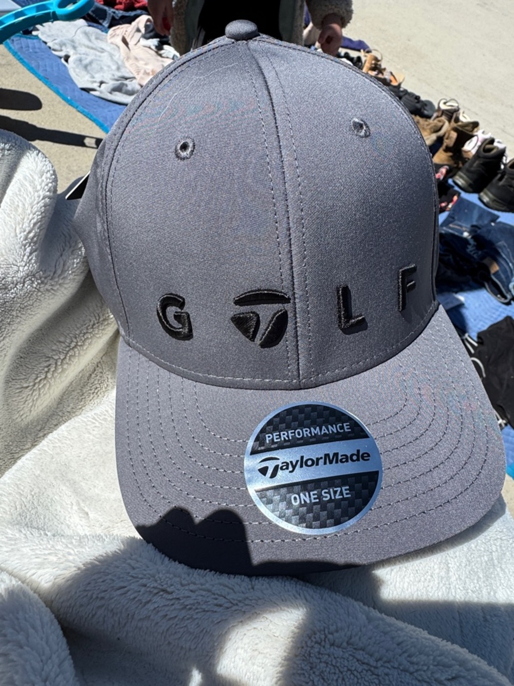 TaylorMade Gray Golf Cap with Embroidered GOLF